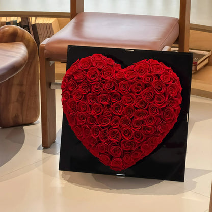 LULU ROSÉE 99 3D heart rose box red roses for Valentine's Day gift